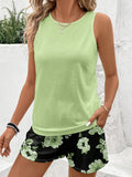 New Fashion Casual Pure Color Vest Shorts