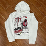 Hooded Sweater Net Red Hooded Cape Drill Letter Print New Long-Sleeved Top