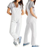 Women Vintage Retro Denim Long Jumpsuit Casual Spaghetti Strap Straight Romper Pants Summer Baggy Bib Overalls-Outfit