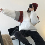 Women's 2021 Winter New Pilot Color Splicing Cotton Jacket For Ladies Causal Zipper Stand Collar All Match Fashion Warm