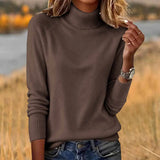 Sheintemu West Wind Long Sleeve Autumn Winter Turtleneck Sweater Women's