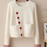 Elegant Sweater Open Shirt Coat Outside Sweater Women's Spring And Autumn New Clothes Loose Gentle Knitting