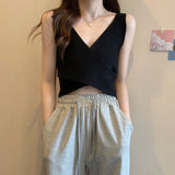 Color Cross Waistcoat Women Wearing Summer Slings New Deep V Bosom Sexy Hottie Sleeveless Top In