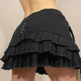 Toloer Street Personality Chicken Eye Low Waist Skirt 2023 Spring / Summer New Hot Girl Style-Outfit