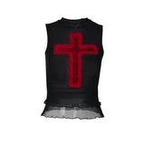 Summer New Trendy Blouse Street Style Self-Cultivation Cross Sling Vest Women's Dress-Outfit