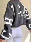 Women's Y2K Grunge Loose Pullover Sweatshirts Letter Print Casual Thickened Long Sleeve Tops Autumn Hoodie Streetwear-Outfit