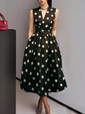 Wave Dress 2025 Summer Retro New Temperament Slim Dress