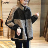 Lamb Wool Jackets Women Autumn Winter Trendy Loose Thicken Casual Coat Fashion Stand Collar Zippers Jacket Womens