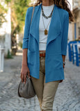 Winter Fall / Winter New Women's Solid Color Jacket Jacket Cardigan Shawl Jacket-Outfit