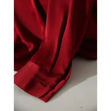 Red Dingy Shirt Long Sleeve Commuting Professional Blouse Spring And Autumn Anti- Wrinkling Temperament Shirt