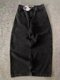 Clothes, Polar Boy Jeans, Original Gothic Hip-Hop Cartoon Embroidered Loose Jeans-Outfit
