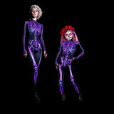 Toloer Spot 2024 New Halloween Fashion Parent-Child Wear Skull Skeleton Pants Jumpsuit-Outfit