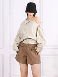 Toloer Hoodie Female 2024 New Fashion Casual Irregular Zipper Design Sense Loose Jacket Women's Wear-Outfit