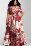 Size Casual Dress New Women's Dress With Fashion Printing And Color Impact Dress-Outfit