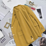 Toloer Suit Jacket Female Korean Joker 2024 Spring And Autumn New Korean Version Temperament Casual Metal Buckle Small Suit Female-Outfit