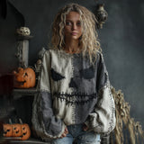 New Coarse Needle Cloth 3D Digital Printing Men's And Women's Round Collar Collar Knitting Striped Coat Women's