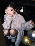 New Small Volcano Nunu Girl Set To Dye The Tip Of The Environmental Protection Fur Coat Women Winter Warm Hair Coat