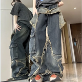 Star Patch Distressed Blue Boyfriend Jeans-Outfit