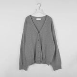 Women Knitting Cardigans Casual Spring 2022 V-neck Long Sleeve Daily Solid Mujer Sweaters Single Breasted Black