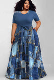 Size Casual Dress New Women's Dress With Fashion Printing And Color Impact Dress-Outfit