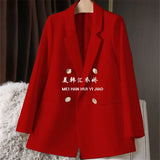 Toloer Suit Jacket Female Spring And Autumn 2024 New Small Spring And Autumn Suit Jacket Temperament Korean Version Casual Women-Outfit