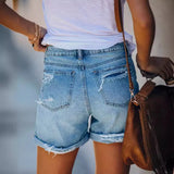 New Summer Shorts Straight Pants Wash Hole With Women's Jeans Direct