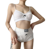 Toloer Spring And Summer Hot Selling Moon Embroidered Crop Jacket Shorts Two-Piece Suit Female-Outfit