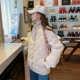 Korean Version Of The New 2024 Short Down Cotton Clothes Women Thickened Warm Simple Versatile Style Jacket Tide-Outfit