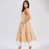 Women's New Sexy Temperament U Collar Button Broken Dress Dress