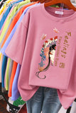 100% Cotton Oversize T Shirt Short Sleeve Women's Top 2023 Summer Couple Loose 6XL Oversized T Shirts Chinese