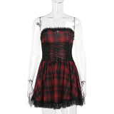 Summer 2024 New Sexy Hip Skirt Hit Color Waist Strap And Breast Dress Woman-Outfit