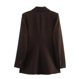Spring And Summer New Women's Fashion Gun Barge Long-Sleeved Blazer Bucket