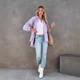 Women's Summer New Casual Do Old Casss Hole Loose Cowboy Coat