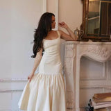 Summer New Women's Dress French Retro Sleeveless Collar Temperament Spliced Slinging