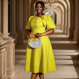 New Tihua Fabric Flower Dress African Grand A Dress