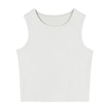 Toloer Women's Wear 2023 Summer Sleeveless Black Inside With Sexy Short Outside
