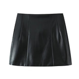 Homemade New Women's Clothing Fashion Pure Leather Short Dress