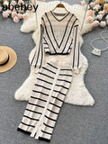 Piece Set Women Skirts Long Sleeve Crop Tops+Pencil Skirt 2 Piece Set women Women Sweater+Knitted Skirt Set Winter