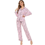 Toloer Clothes, Autumn And Winter Striped Cardigan, Long Sleeves And Trousers, Two Sets Of Pajamas Woman-Outfit