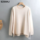 Autumn Winter O-NECK oversize thick Sweater pullovers Women 2021 loose cashmere turtleneck Sweater Pullover female Long