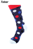 Classic Colorful Dot Printed Happy Socks Men Casual Combed Cotton Harajuku Socks Funny Crew Socks For