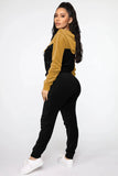 Winter Contrast Color Velvet Hoody