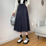 Toloer High Waist Skirt Female 2023 Autumn And Winter New Korean Version Show Thin Long Skirt Popular Big Swing A-Word Skirt