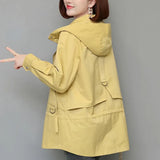 Small Mother Trench Coat Female 2024 Spring And Autumn New Foreign Style Middle-Aged Mother Dress Korean Version Loose Thin Coat-Outfit