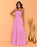 Solid Color High Waist Thin Temperament Retro Swing Skirt Dress Dress Dress Light