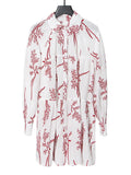 Style Dress Women 2025 New Casual Collar Embroidery Loose Thin Shirt Dress