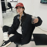 Small Fragrant Wind Without Collar Diamond Down Cotton Clothes Women Winter Super Good-Looking Short Round Collar Thick Coat Design Sense Cotton-Padded Clothes-Outfit