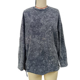 New Hottie Feng Shui Wash Old Fried Snowflake Hole Burrowing Women's Round Collar Cover Long