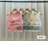 New Retro Small Vest Women Wear Chic Print Slime Sleeveless Knitting