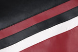Contrast Pu Leather Cropped Moto Jacket-Outfit